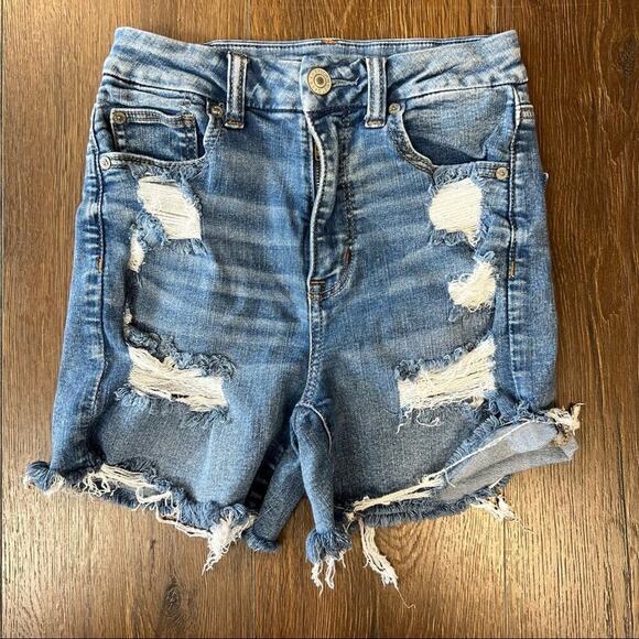 American Eagle curvy high-rise Shortie SZ 2 - Picture 1 of 4